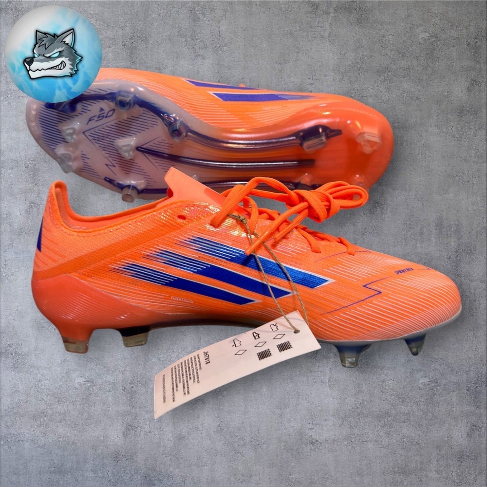 Adidas F50 Elite FG Soccer Cleats Beam Orange Coral Blaze Mens 7 JH7618 New - Picture 4 of 5
